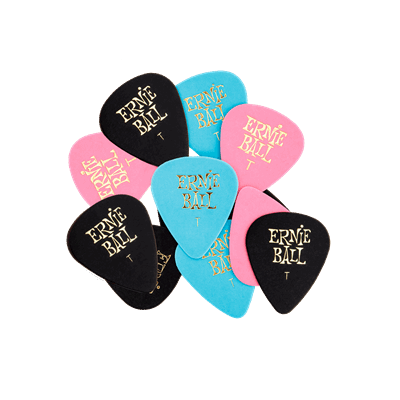 Ernie Ball - Thin - Mixed Colour (12-Pack) - Cellulose Acetate Nitrate Picks
