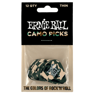 Ernie Ball - Camouflage (12-Pack) Guitar Camouflage Picks